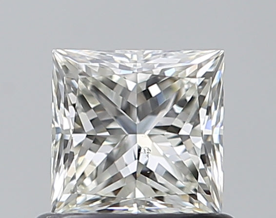 0.7 Carat Princess Natural Diamond with  Cut Diamond in 14KT  view 1
