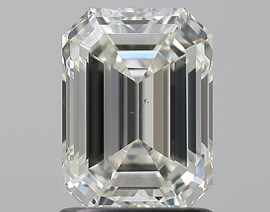 1.51 Carat Emerald Natural Diamond with  Cut Diamond in 14KT  view 1
