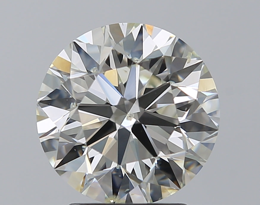 2.51 Carat Round Natural Diamond with  Cut Diamond in 14KT  view 1
