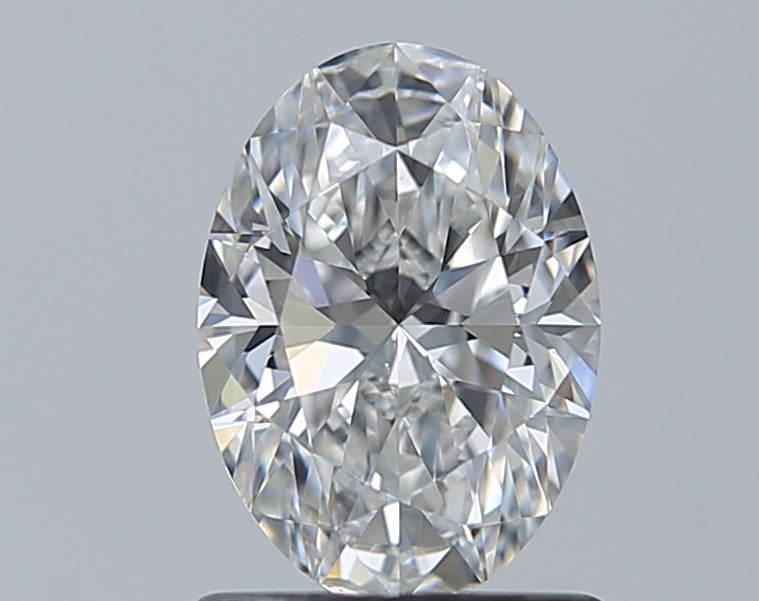 1.0 Carat Oval Natural Diamond with  Cut Diamond in 14KT  view 1
