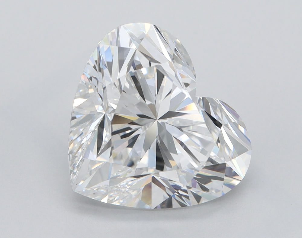 3.09 Carat Heart Lab Diamond with  Cut Diamond in 14KT  view 1
