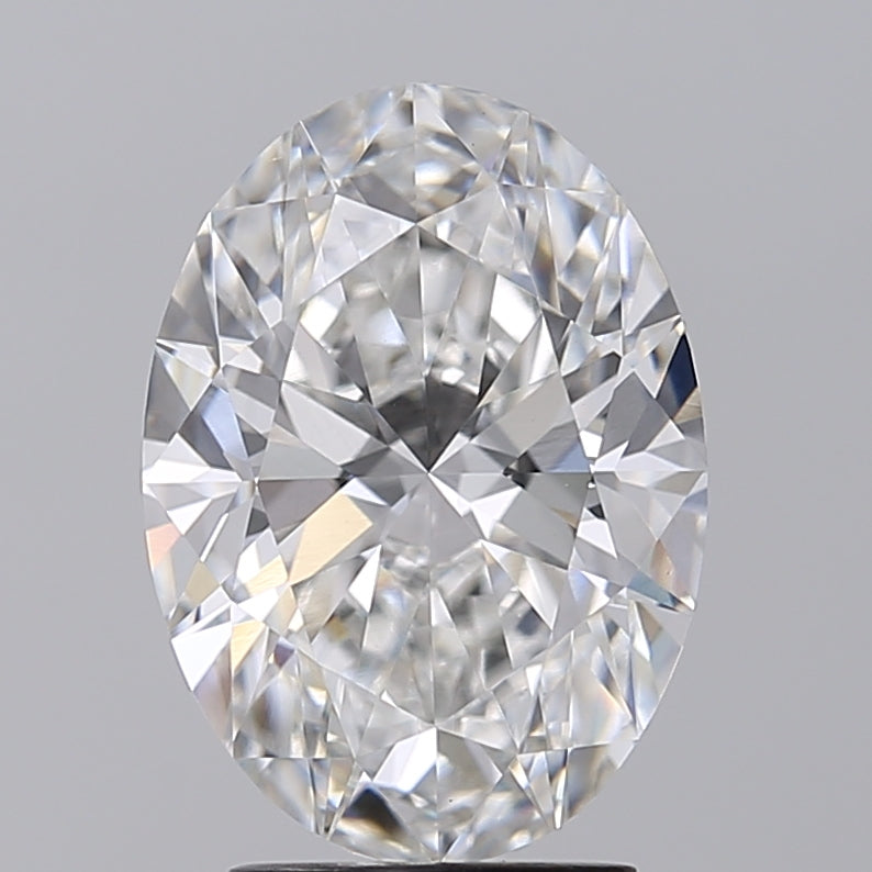 3.06 Carat Oval Lab Diamond with  Cut Diamond in 14KT  view 1
