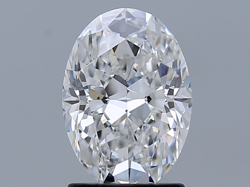1.7 Carat Oval Natural Diamond with  Cut Diamond in 14KT  view 1
