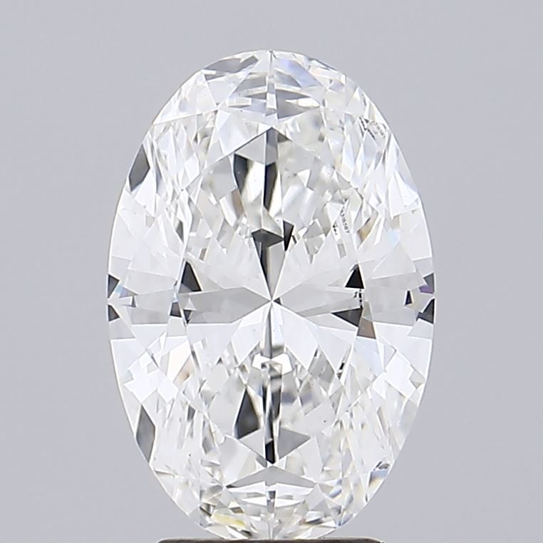 3.17 Carat Oval Lab Diamond with  Cut Diamond in 14KT  view 1
