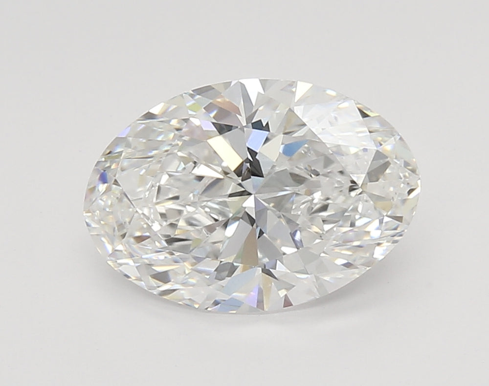 3.14 Carat Oval Lab Diamond with  Cut Diamond in 14KT  view 1
