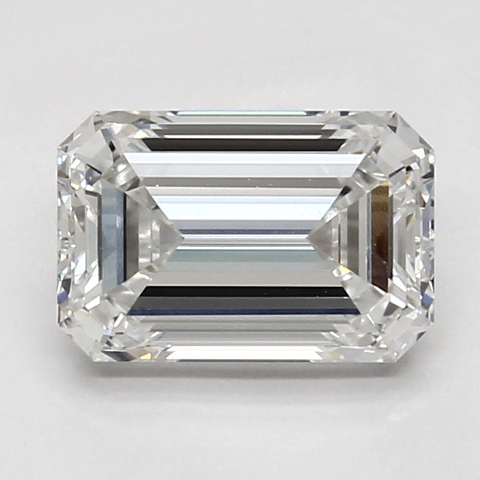 2.36 Carat Emerald Lab Diamond with  Cut Diamond in 14KT  view 1
