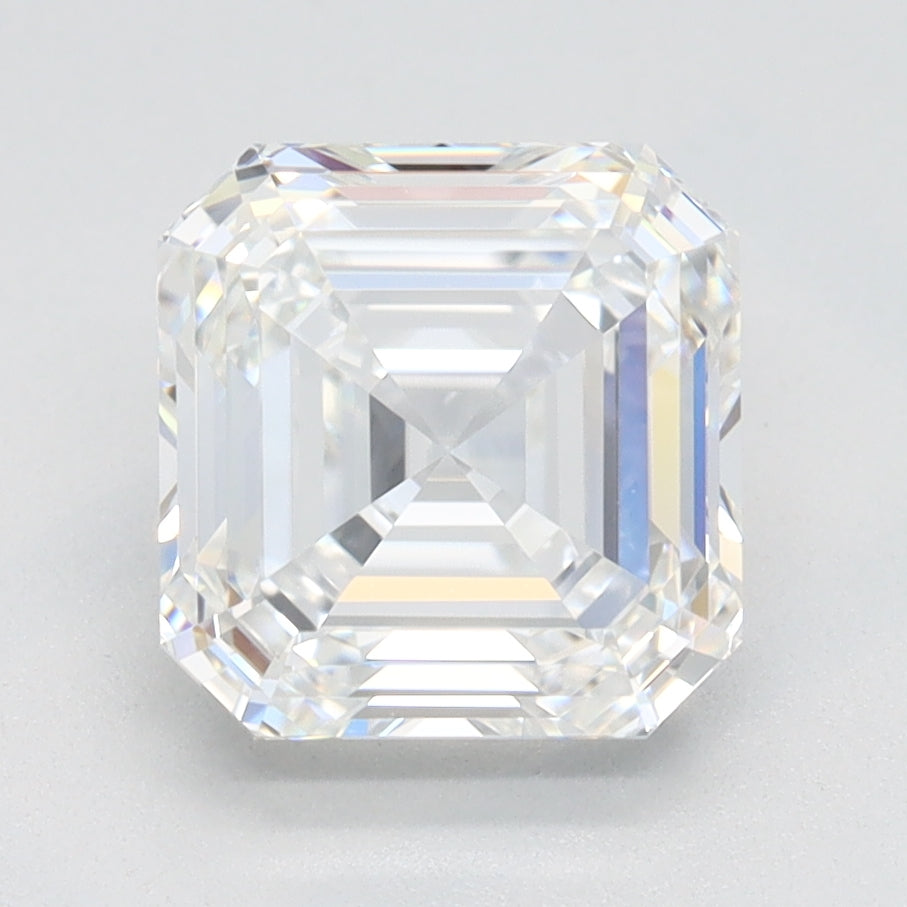 2.06 Carat Asscher Lab Diamond with  Cut Diamond in 14KT  view 1
