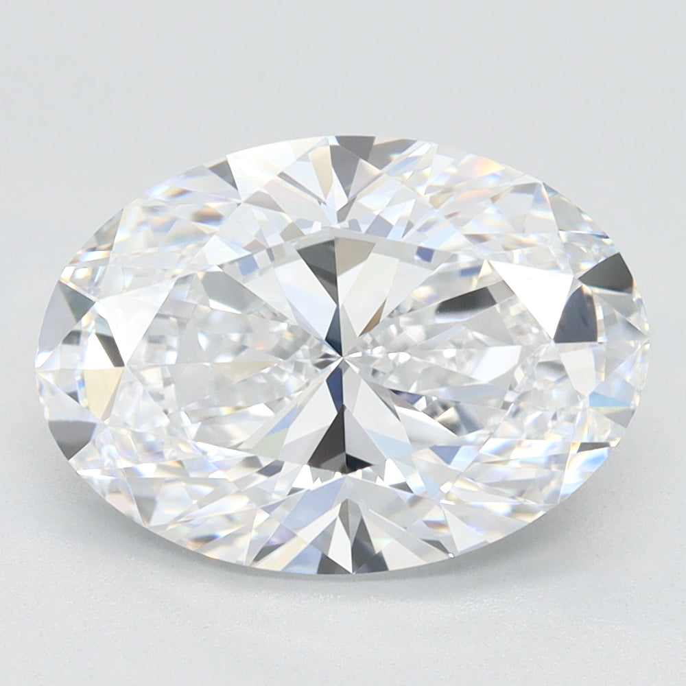 2.94 Carat Oval Lab Diamond with  Cut Diamond in 14KT  view 1
