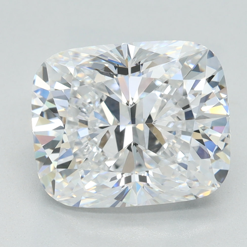 3.06 Carat Cushion Lab Diamond with  Cut Diamond in 14KT  view 1
