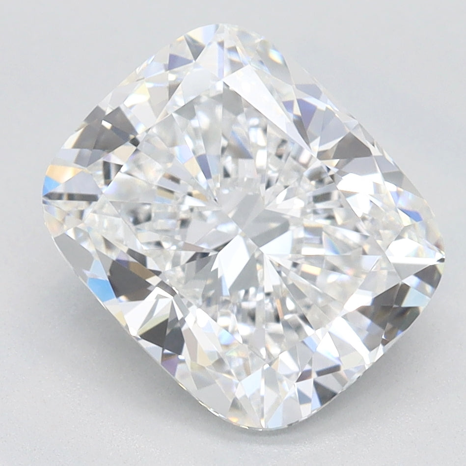 2.78 Carat Cushion Lab Diamond with  Cut Diamond in 14KT  view 1
