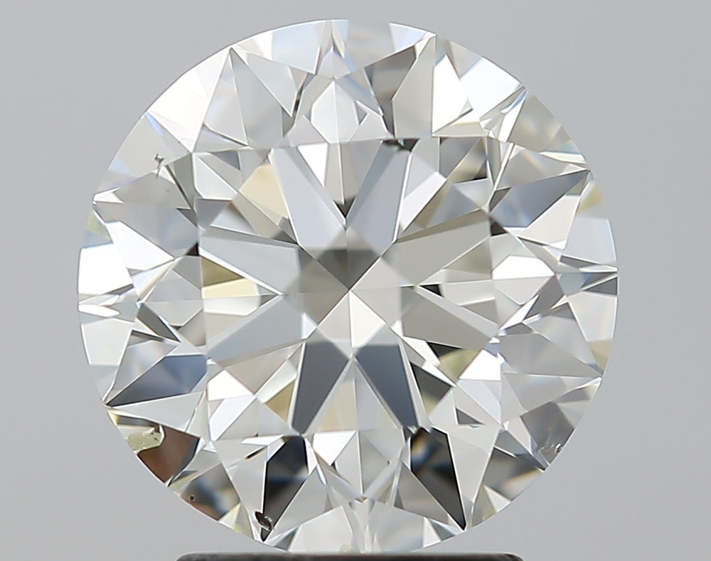 3.02 Carat Round Natural Diamond with  Cut Diamond in 14KT  view 1
