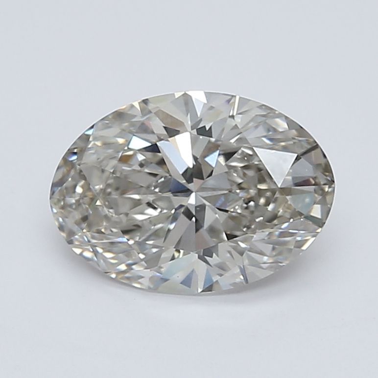 2.03 Carat Oval Lab Diamond with  Cut Diamond in 14KT  view 1
