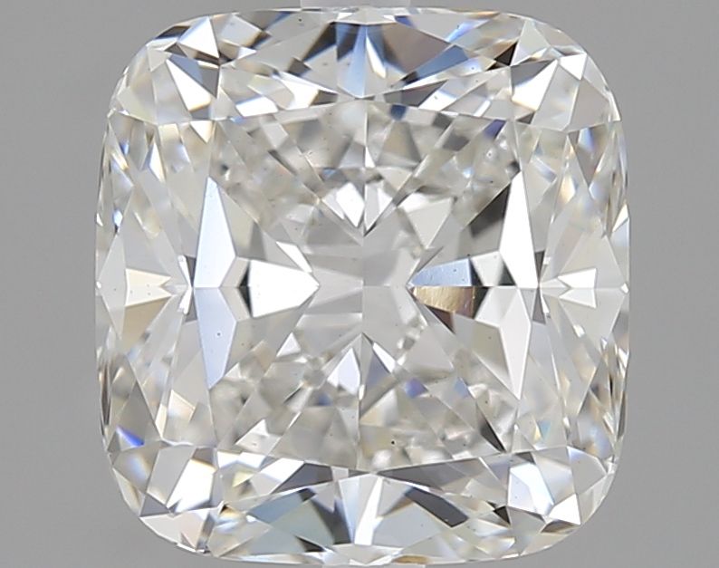 3.02 Carat Cushion Lab Diamond with  Cut Diamond in 14KT  view 1

