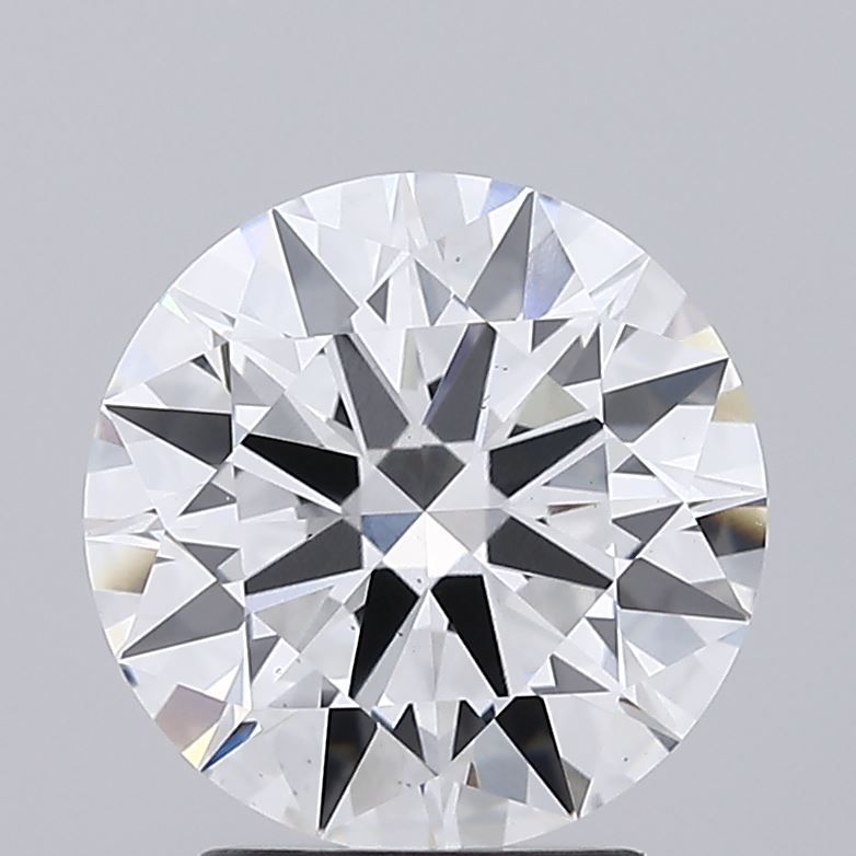 2.81 Carat Round Lab Diamond with  Cut Diamond in 14KT  view 1
