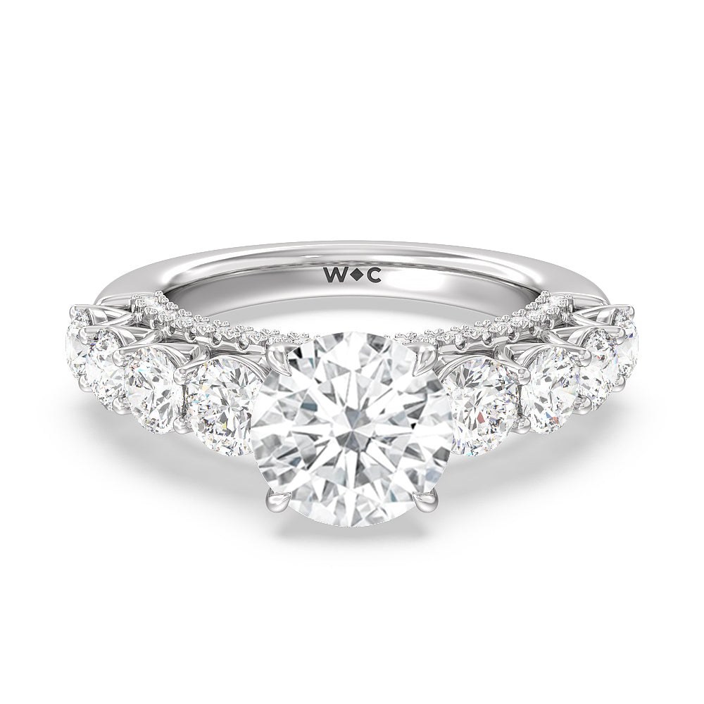 The Sutton 5 1/2 CTTW Round Cut Lab Grown Diamond Engagement Ring in ...