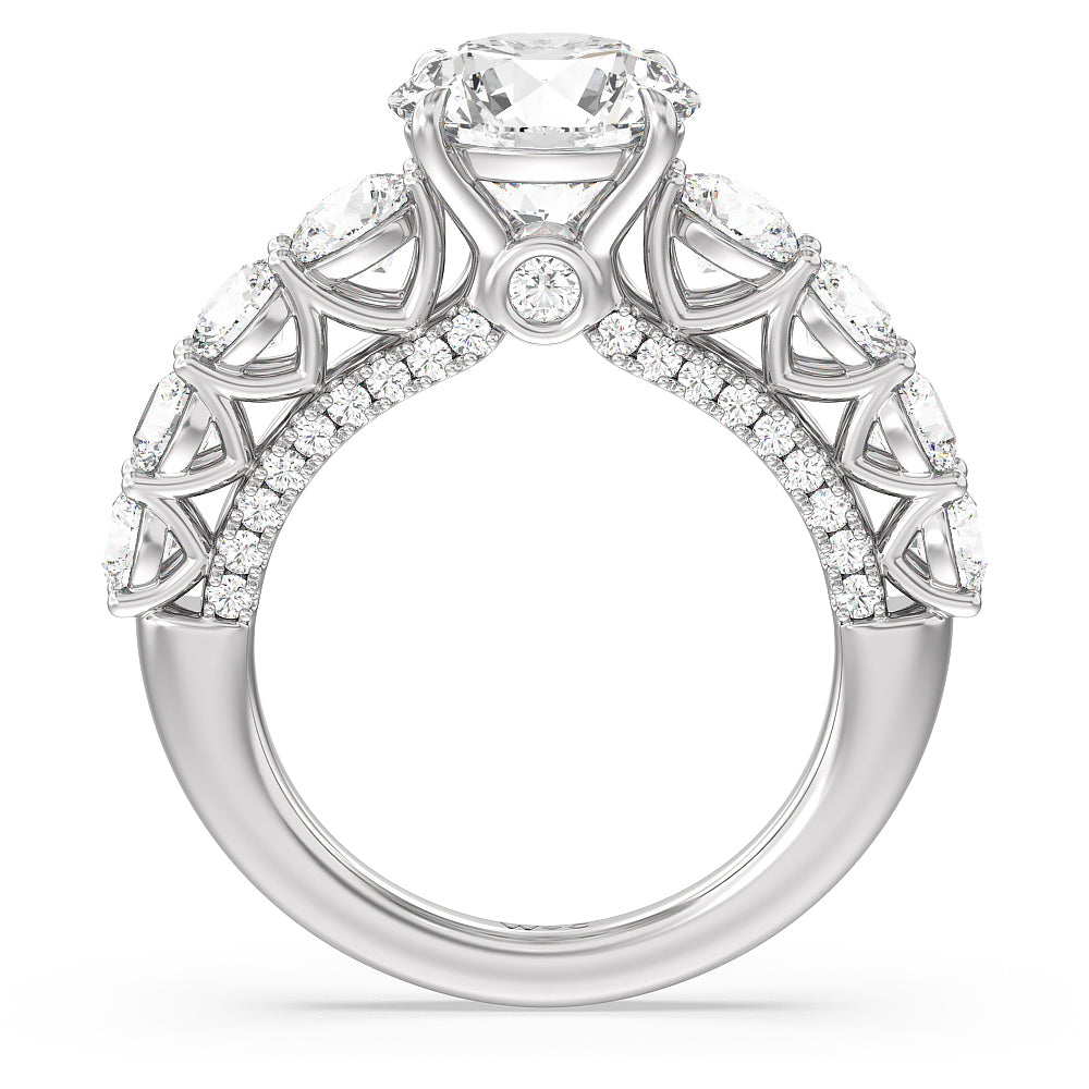 The Sutton Ring with Round Cut Diamond in 14KT Platinum view 2
