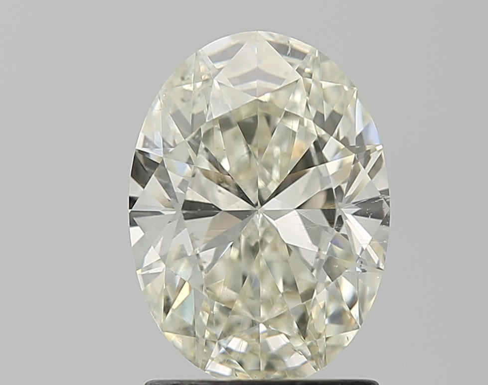 1.52 Carat Oval Natural Diamond with  Cut Diamond in 14KT  view 1
