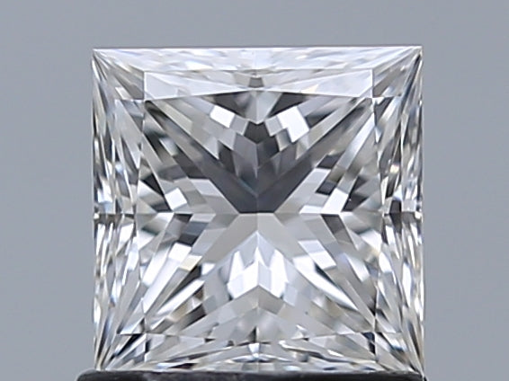 1.05 Carat Princess Natural Diamond with  Cut Diamond in 14KT  view 1
