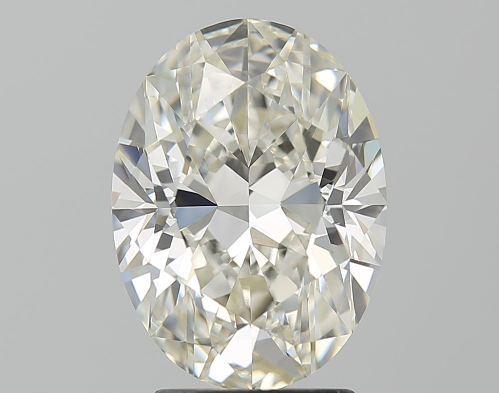 2.69 Carat Oval Natural Diamond with  Cut Diamond in 14KT  view 1
