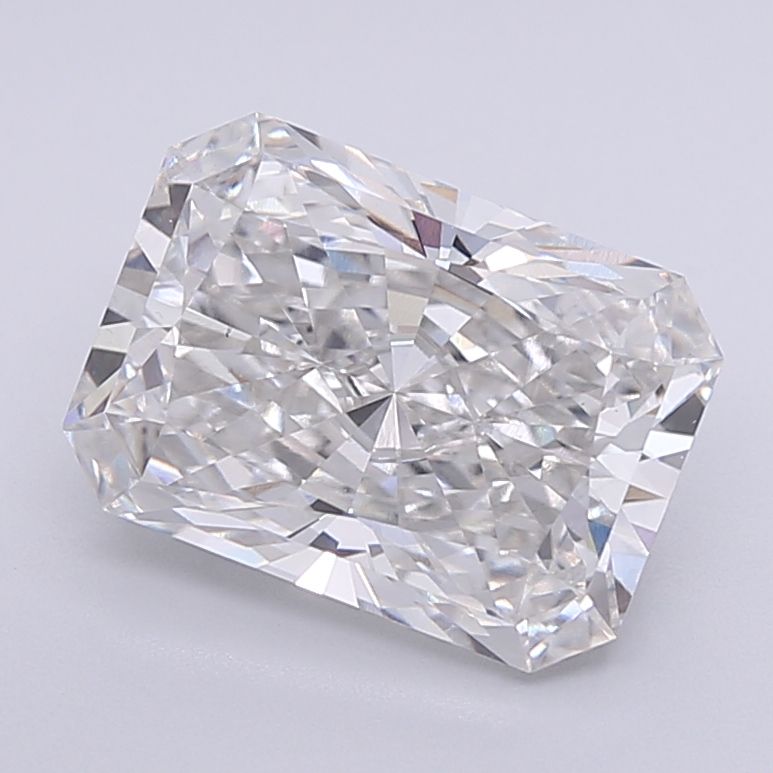 3.39 Carat Radiant Lab Diamond with  Cut Diamond in 14KT  view 1

