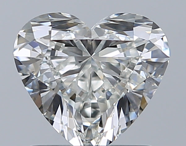 1.01 Carat Heart Natural Diamond with  Cut Diamond in 14KT  view 1
