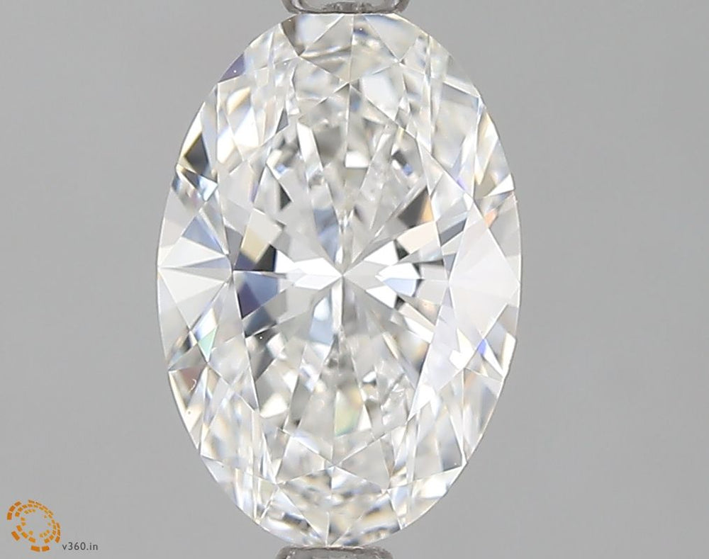 1.2 Carat Oval Lab Diamond with  Cut Diamond in 14KT  view 1
