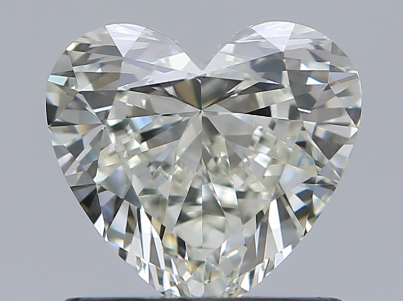 0.9 Carat Heart Natural Diamond with  Cut Diamond in 14KT  view 1
