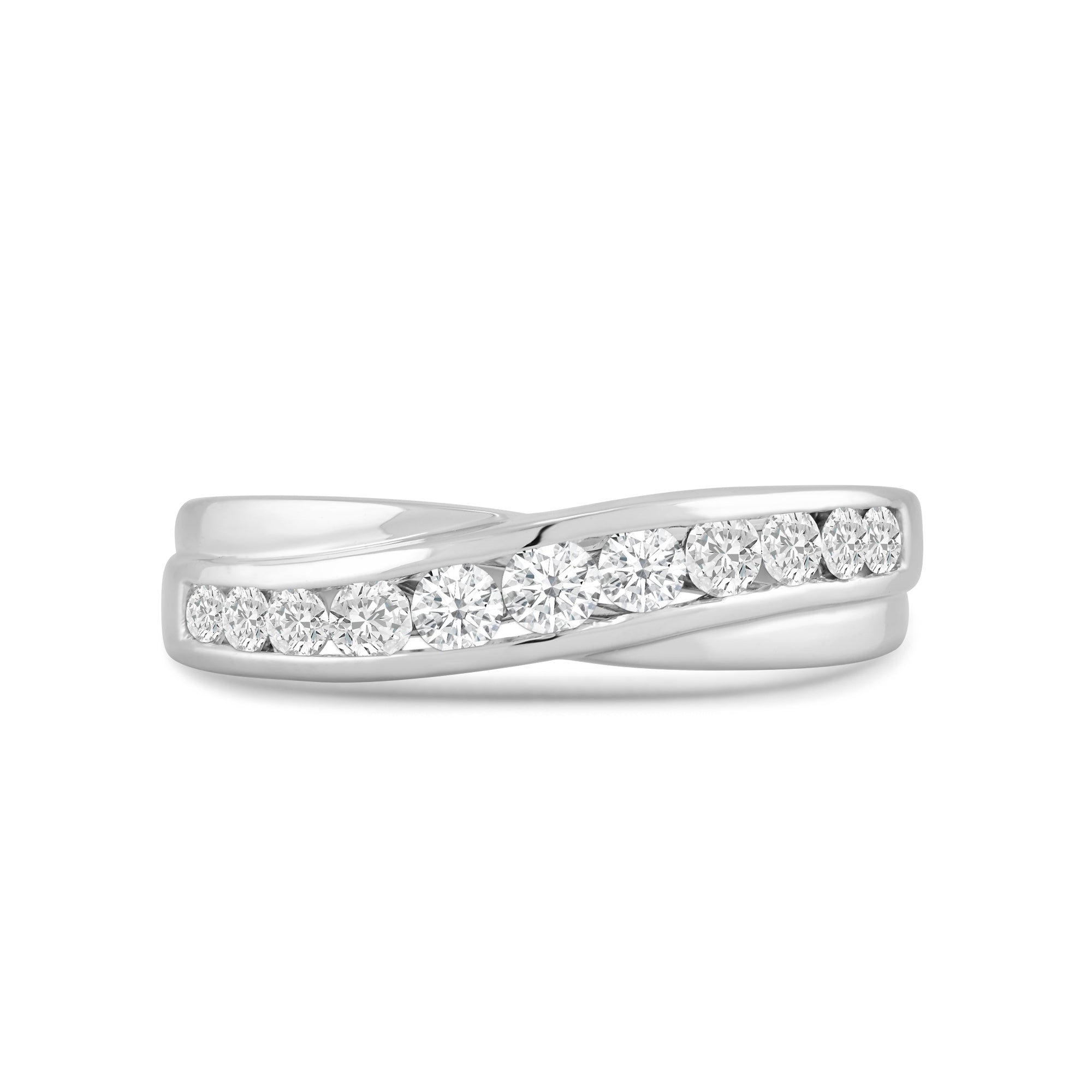 Wavy Diamond Fashion Ring With Clarity