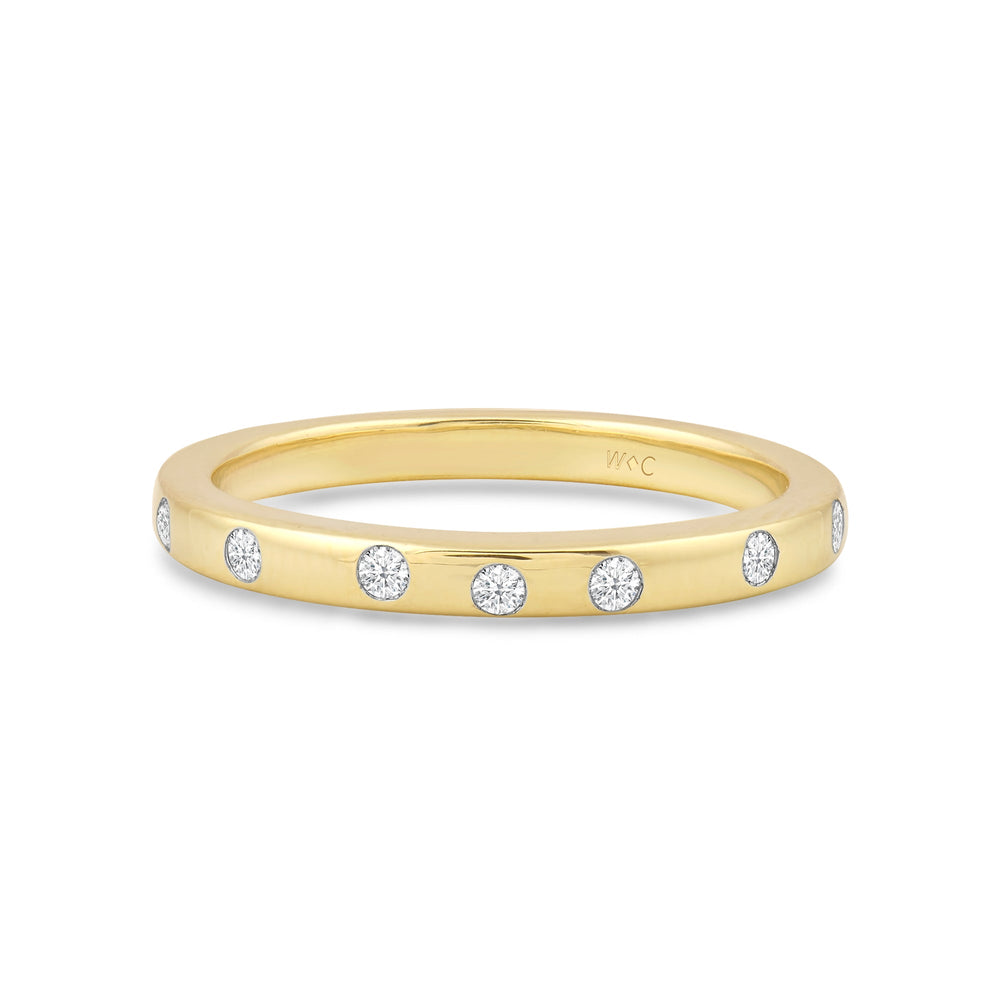 Flushed Set Diamond Galaxy Ring with 14KT Yellow Gold / Lab / 1/20 Cut Diamond in 14KT Yellow Gold / Lab / 1/20 view 1
