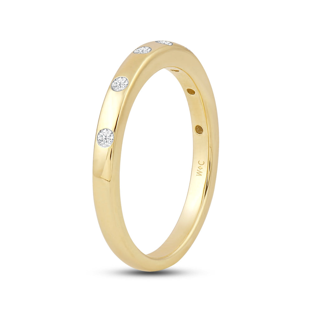 Flushed Set Diamond Galaxy Ring with 14KT Yellow Gold / Lab / 1/20 Cut Diamond in 14KT Yellow Gold / Lab / 1/20 view 4
