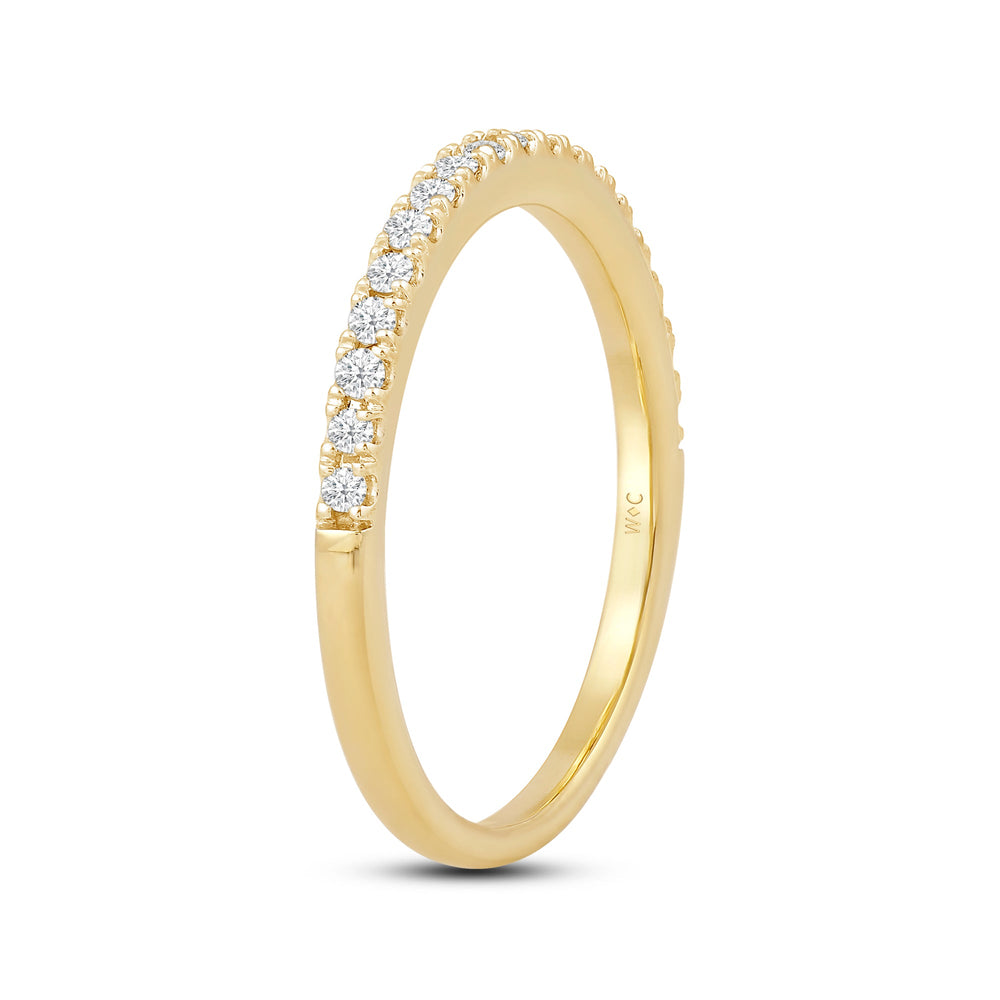 Studded Split Prong Diamond Fashion Ring with 14KT Yellow Gold / Lab / 1/5 Cut Diamond in 14KT Yellow Gold / Lab / 1/5 view 4
