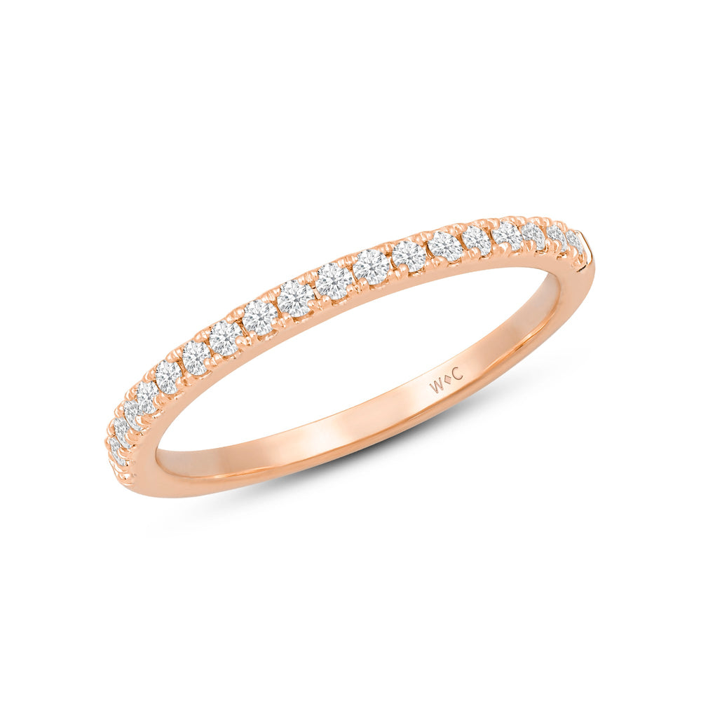 Studded Split Prong Diamond Fashion Ring with 14KT Rose Gold / Lab / 1/5 Cut Diamond in 14KT Rose Gold / Lab / 1/5 view 3
