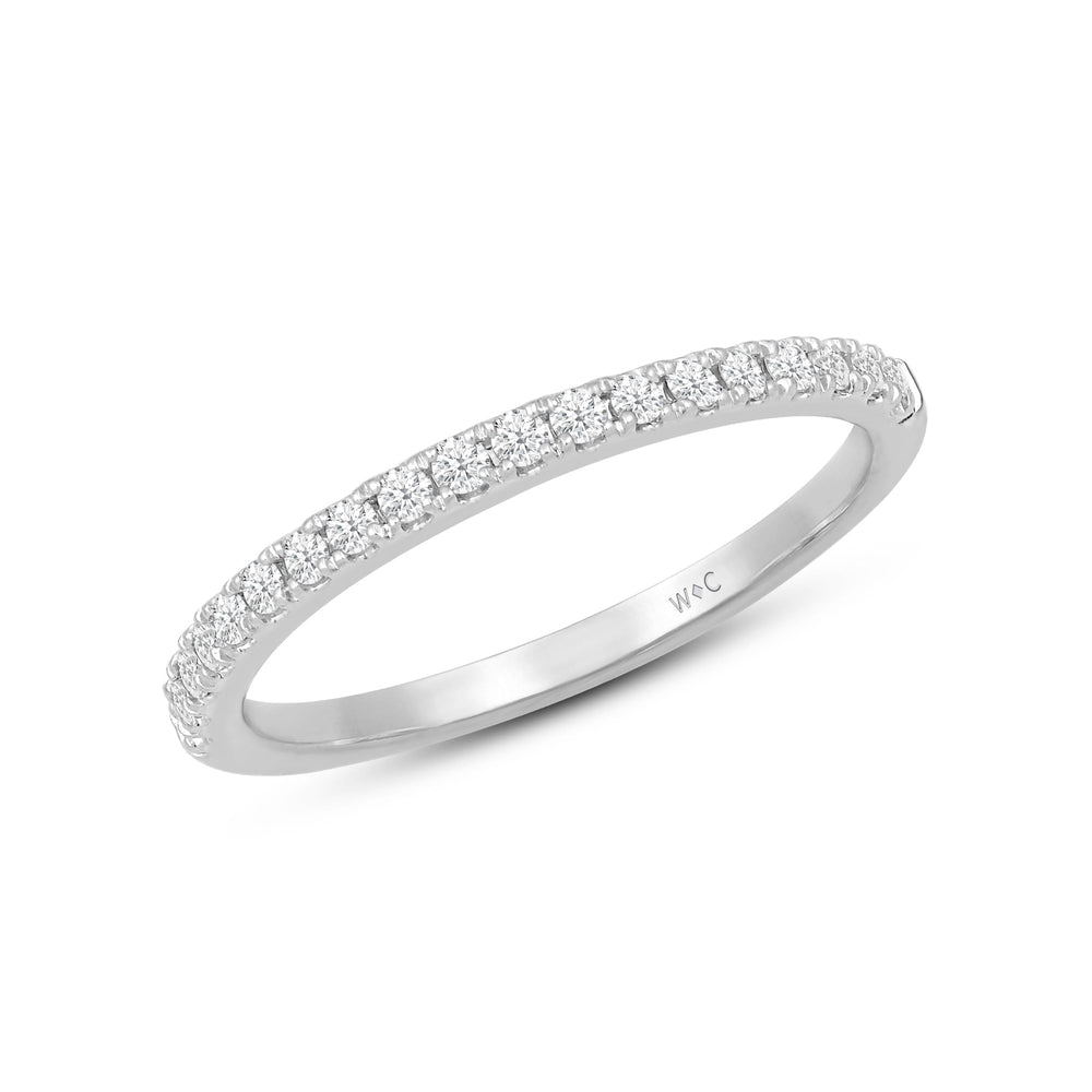 Studded Split Prong Diamond Fashion Ring with 14KT White Gold / Lab / 1/5 Cut Diamond in 14KT White Gold / Lab / 1/5 view 3
