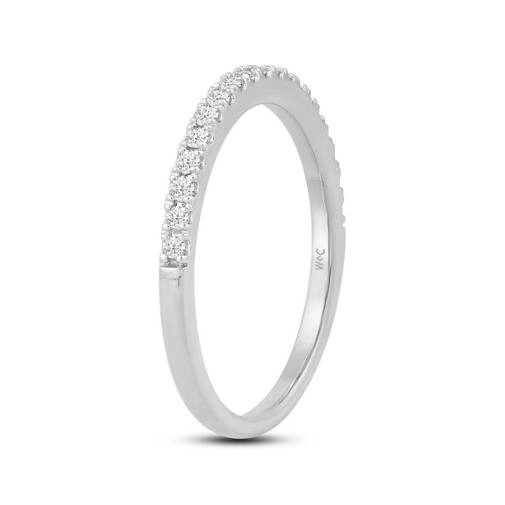 Studded Split Prong Diamond Fashion Ring with 14KT White Gold / Lab / 1/5 Cut Diamond in 14KT White Gold / Lab / 1/5 view 4
