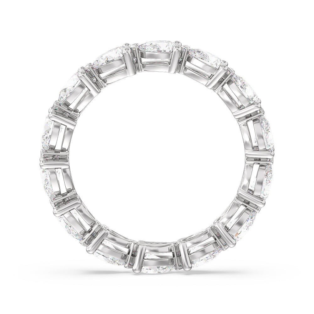 Trailing Pear Eternity Ring with Platinum / Natural / 2 1/3 Cut Diamond in 14KT Platinum / Natural / 2 1/3 view 3
