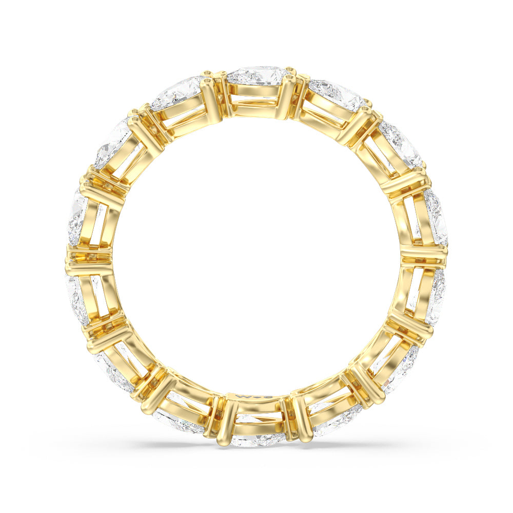 Trailing Pear Eternity Ring with 18KT Yellow Gold / Natural / 2 1/3 Cut Diamond in 14KT Yellow Gold / Natural / 2 1/3 view 3
