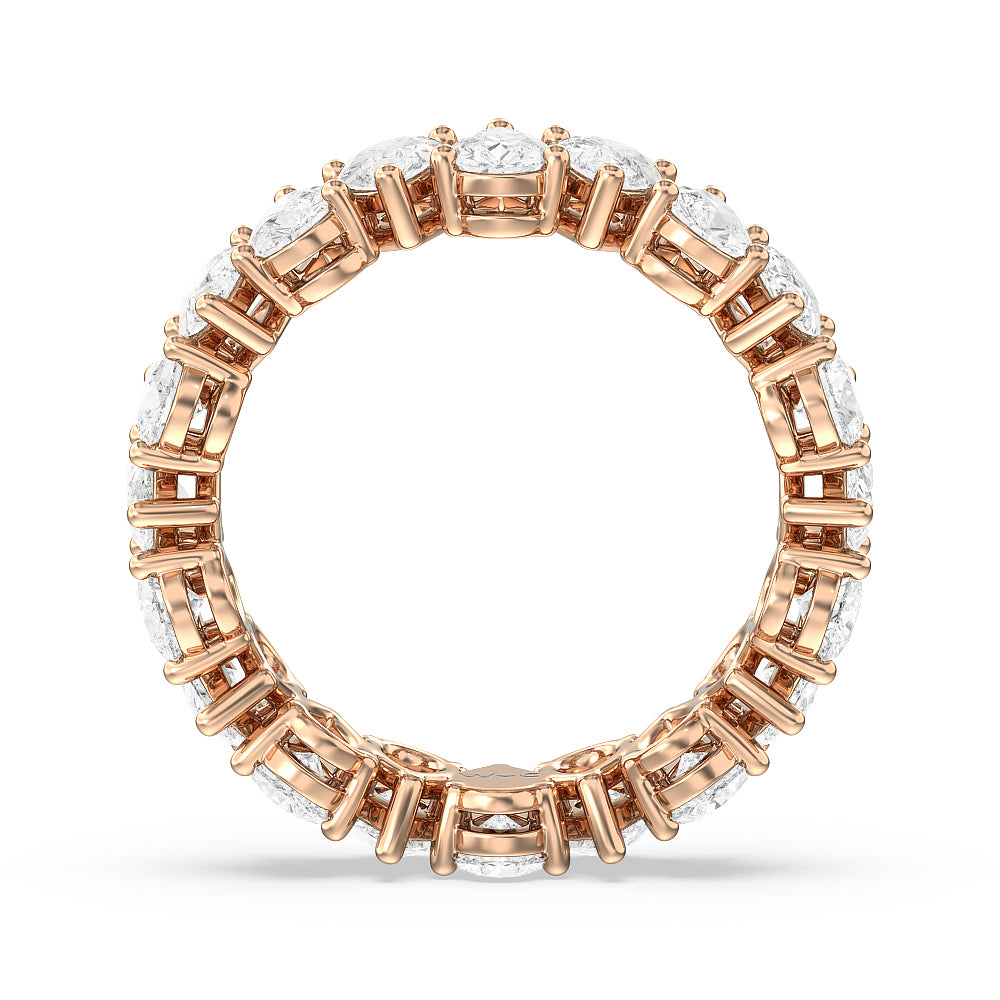 North-South Pear Eternity 5 cttw with 18KT Rose Gold / Natural / 5 Cut Diamond in 14KT Rose Gold / Natural / 5 view 3
