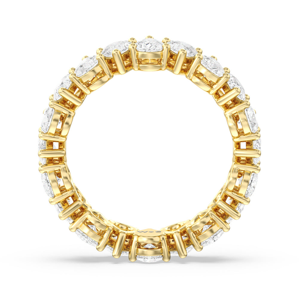 North-South Pear Eternity 5 cttw with 18KT Yellow Gold / Natural / 5 Cut Diamond in 14KT Yellow Gold / Natural / 5 view 3
