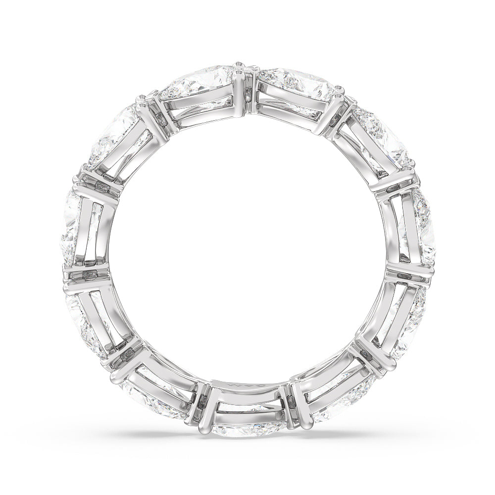 Trailing Pear Eternity Ring with Platinum / Natural / 4 1/8 Cut Diamond in 14KT Platinum / Natural / 4 1/8 view 3
