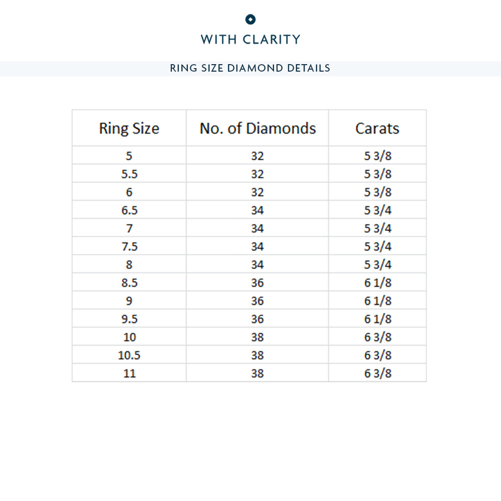 Two Row East West Emerald  Eternity Ring with Platinum / Natural / 6 3/4 Cut Diamond in 14KT Platinum / Natural / 6 3/4 view 4
