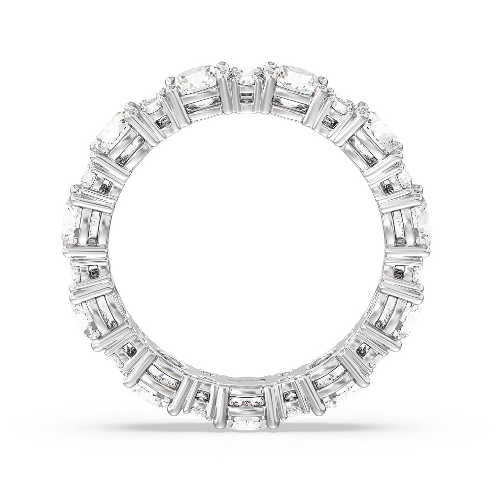 Round Station Eternity Ring (F/G SI+) with Platinum / Natural / 4 5/8 Cut Diamond in 14KT Platinum / Natural / 4 5/8 view 3
