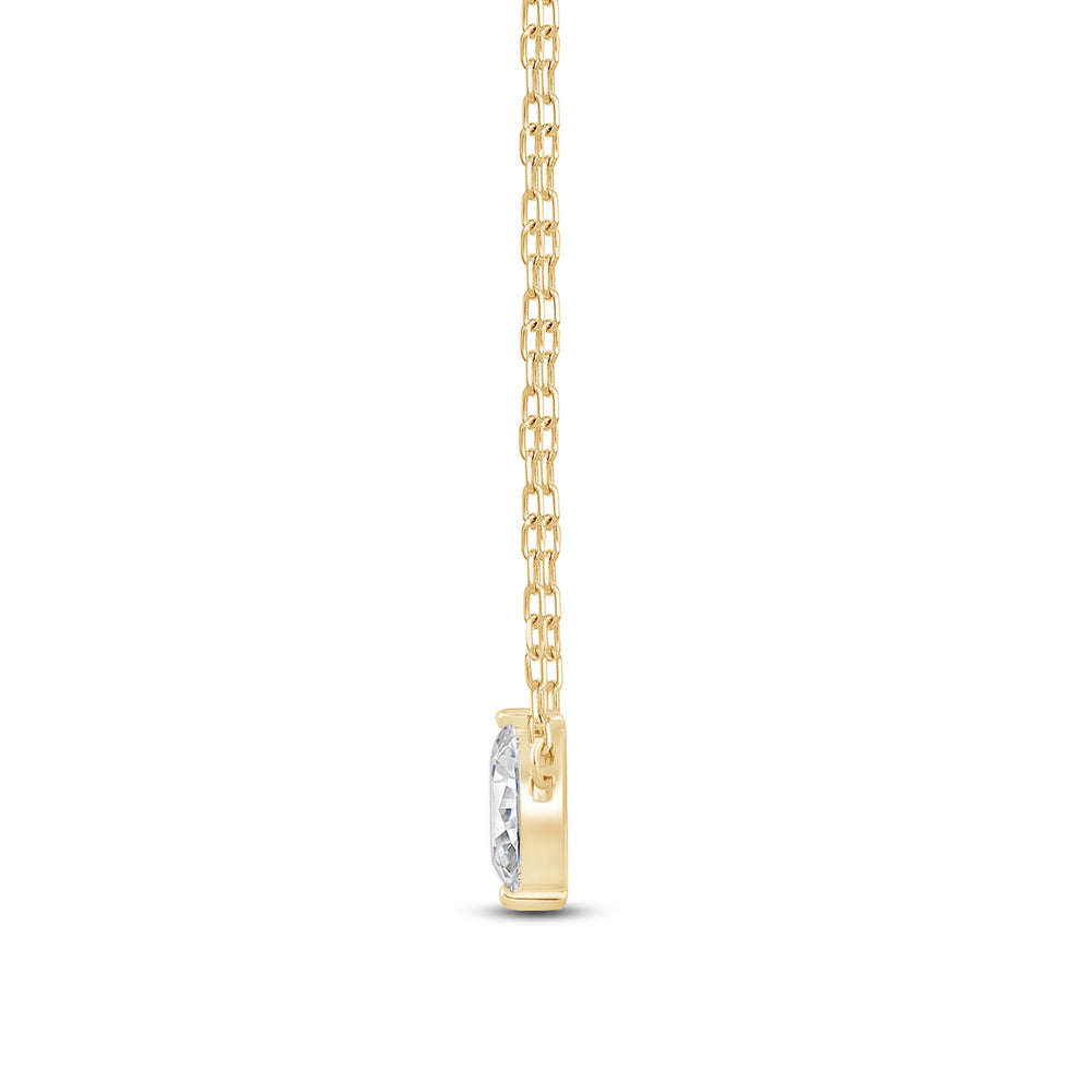 Duet Marquise Necklace with 14KT Yellow Gold / Lab / 1/2 Cut Diamond in 14KT Yellow Gold / Lab / 1/2 view 4

