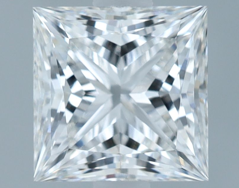 1.76 Carat Princess Lab Diamond with  Cut Diamond in 14KT  view 1
