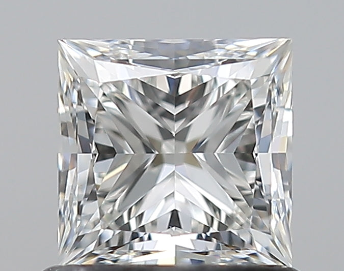 0.9 Carat Princess Natural Diamond with  Cut Diamond in 14KT  view 1
