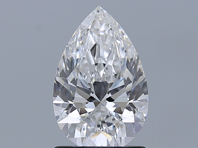 1.28 Carat Pear Natural Diamond with  Cut Diamond in 14KT  view 1

