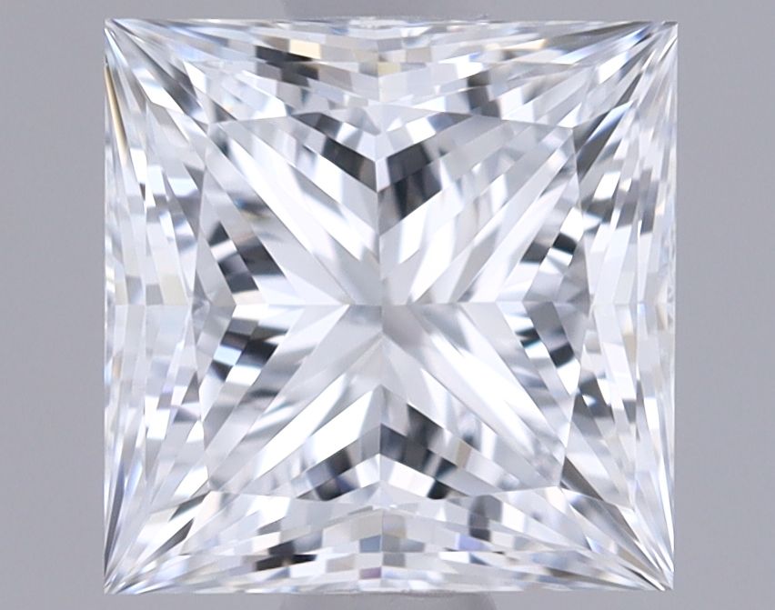 1.0 Carat Princess Lab Diamond with  Cut Diamond in 14KT  view 1
