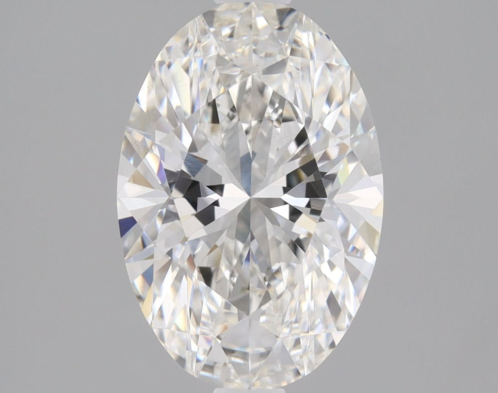 1.8 Carat Oval Lab Diamond with  Cut Diamond in 14KT  view 1

