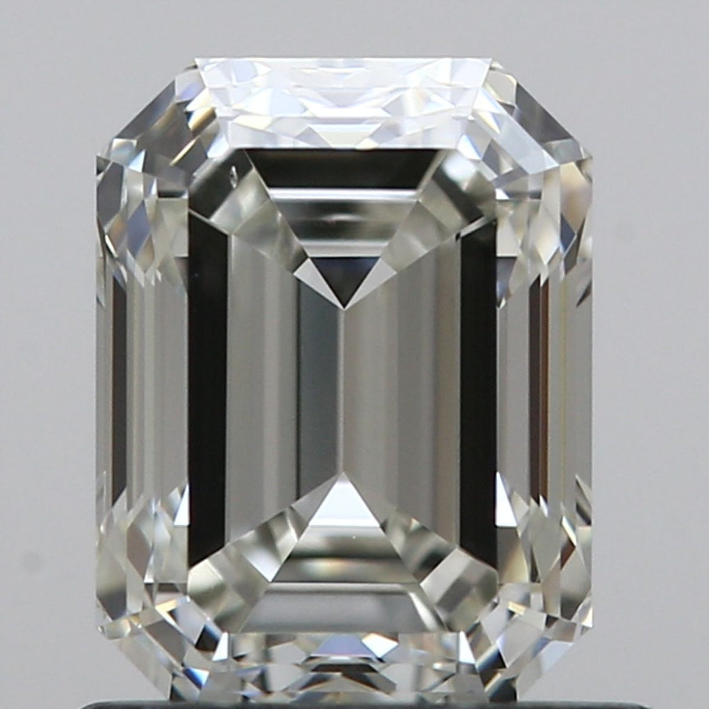 1.0 Carat Emerald Natural Diamond with  Cut Diamond in 14KT  view 1

