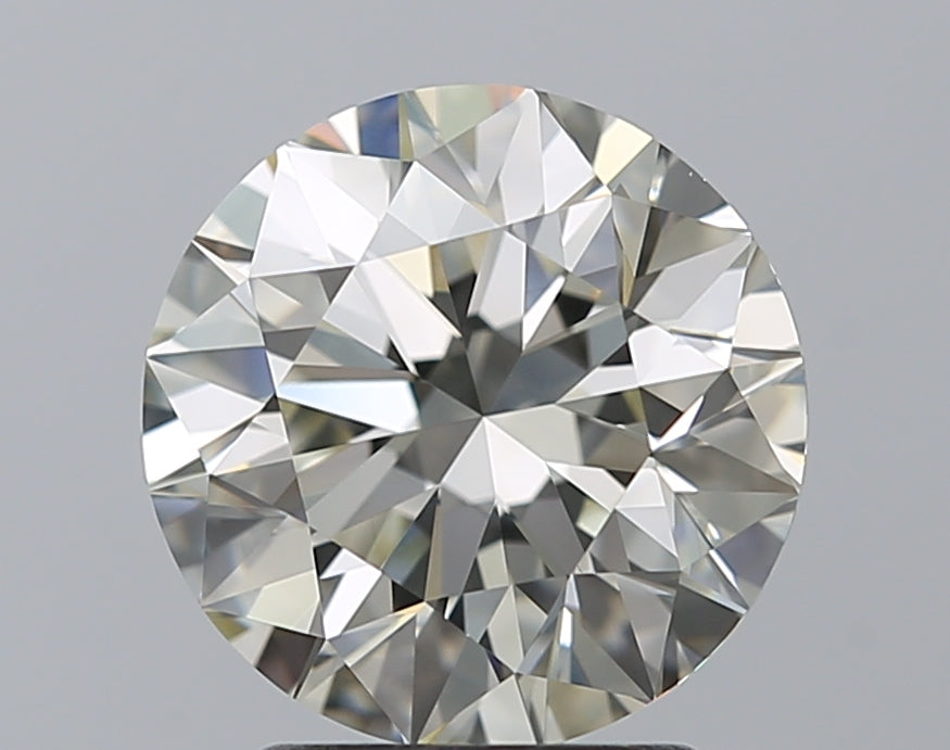 2.5 Carat Round Natural Diamond with  Cut Diamond in 14KT  view 1
