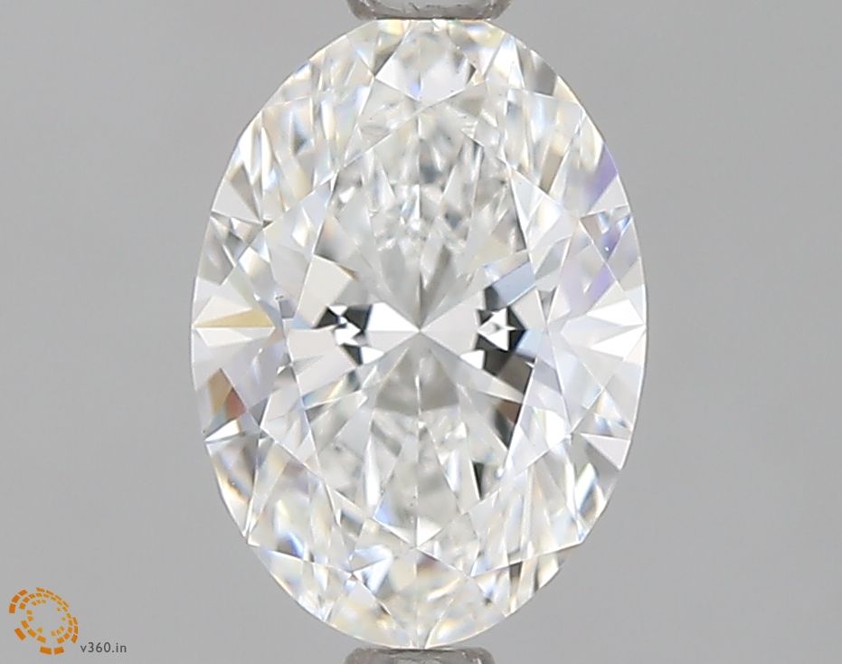1.09 Carat Oval Lab Diamond with  Cut Diamond in 14KT  view 1
